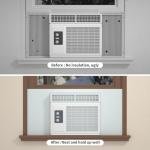 Window Air Conditioner Side Insulated Panel, 1PIC Full Surround Insulation Panels Window Seal Kit, WinterSummer Winter Heat and Draft Insulating,Insulation Foam Material SBR (WHITE)