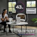 GE PROFILE PWDV08WWF 8,000 BTU Inverter Window Air Conditioner Unit Energy Efficient AC Cooling up to 350 sq ft, Ultra Quiet, Smart Home Capable, Includes Remote and Install Kit, White