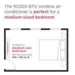 Frigidaire 10,000 BTU Smart Inverter Window Air Conditioner with Wi-Fi and Energy Star Certification, Cools Up to 450 Sq. Ft., Ultra Quiet Operation, White