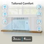 Comfort Zone Window Mounted Room Air Conditioner with Remote Control, 5,000 BTU, Digital Display, 4 Speed Settings, 4 Mode Settings, 24-Hour Timer, Sleep Setting, and Eco Mode