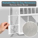 Comfort Zone Window Mounted Room Air Conditioner with Remote Control, 5,000 BTU, Digital Display, 4 Speed Settings, 4 Mode Settings, 24-Hour Timer, Sleep Setting, and Eco Mode