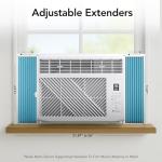 Comfort Zone Window Mounted Room Air Conditioner with Remote Control, 5,000 BTU, Digital Display, 4 Speed Settings, 4 Mode Settings, 24-Hour Timer, Sleep Setting, and Eco Mode