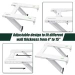 Flehomo Window Air Conditioner Support Bracket with 2 Arms, Universal Design for A/C Units Up to 200 lbs from 5,000 to 24,000 BTU, Easy Installation Window AC Brackets