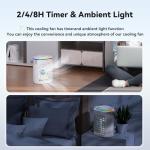 Portable Air Conditioner,Cooling Fan with 3 Speeds &3 Modes,2-8H Timer,1000ml Water Tank, Remote Control,4 in 1 Humidifier, Air Conditioner,Fan,Night Light,Evaporative Air Cooler for Home,Office