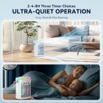 Portable Air Conditioner, Evaporative Air Cooler, 2-4-8H Timer Auto-Off &Remote, Water Tank, Three ultrasonic nozzles, 3-Speed Personal Air Conditioner Cooling Fan
