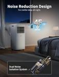 GRIDR Portable Air Conditioners, 8,000 BTU AC Unit for Bedroom with 4 Modes Cooling/Dehumidifier/Fan/Sleep, Up to 300 sq.ft, 24H Timer & Remote, 45db Quiet, Portable AC Unit for Room Indoors