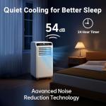 Stopsad 10000BTU Portable Air Conditioner, 3-in-1 Free Stand Smart Cooling AC Unit with Dehumidifier, Fan, Cools Room up to 450 sq.ft, 24H Timer, Installation Kit