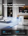 AEROZY Portable Air Conditioner Windowless, Evaporative Cooler with Digital Display, Remote, 3 Speeds, 12H Timer, Oscillating Swamp Cooler for Room no Windows, Bedroom, Living Room, White