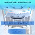 Portable Air Conditioners, 2025 Upgraded 4-IN-1 Cooling Fan, 1000ml Evaporative Air Cooler with 3-Speeds, 3-Level Humidify, 7-Color Night Light, 2-8H Timer, Personal AC Unit for Bedroom Office (White)