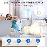 Portable Air Conditioners, 2025 Upgraded 4-IN-1 Cooling Fan, 1000ml Evaporative Air Cooler with 3-Speeds, 3-Level Humidify, 7-Color Night Light, 2-8H Timer, Personal AC Unit for Bedroom Office (White)