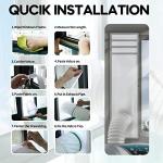 Loviga Portable Air Conditioner Window Kit, Window Vent Kit Seal Kit for Portable Air Conditioner Dryer, 10x40~64 Inch Length Adjustable 2022 Upgraded 100% Sealing Waterproof Easy to Install