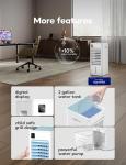 AEROZY Portable Air Conditioner Windowless, Evaporative Cooler with Digital Display, Remote, 3 Speeds, 12H Timer, Oscillating Swamp Cooler for Room no Windows, Bedroom, Living Room, White