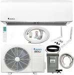 Klimaire 9,000 BTU 21.5 SEER2 Ductless bundled Mini-Split Inverter Air Conditioner Heat Pump System with All-Inclusive 16' Installation Kit and Wall Bracket (115V)