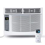 6000-BTU Window Air Conditioner, Wi-Fi Enabled, Up to 250 Sqf, Window AC Units with Cool and Fan Functions, Washable Filter, Adjustable Window Kit, Digital Temperature Display, Remote Control