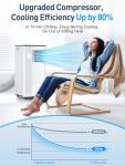 Portable Air Conditioners - 2025 Upgraded 10000 BTU Portable AC for Room up to 450 Sq. Ft, 3 in 1 AC Unit with 24H Timer, Smart Sleep Mode, Remote Control, Air Cooler for Bedroom Kitchen Small-Rooms