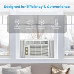 Senville 5,000 BTU Window Air Conditioner, Cools Up to 150 Sq. Ft., Easy to Use Mechanical Control, Washable Filter