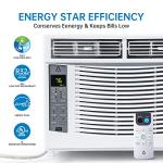 6000-BTU Window Air Conditioner, Wi-Fi Enabled, Up to 250 Sqf, Window AC Units with Cool and Fan Functions, Washable Filter, Adjustable Window Kit, Digital Temperature Display, Remote Control