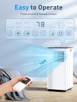 Portable Air Conditioners - 2025 Upgraded 10000 BTU Portable AC for Room up to 450 Sq. Ft, 3 in 1 AC Unit with 24H Timer, Smart Sleep Mode, Remote Control, Air Cooler for Bedroom Kitchen Small-Rooms