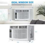 6000-BTU Window Air Conditioner, Wi-Fi Enabled, Up to 250 Sqf, Window AC Units with Cool and Fan Functions, Washable Filter, Adjustable Window Kit, Digital Temperature Display, Remote Control