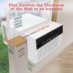 R.W.FLAME 12,000 BTU Window Air Conditioners, U-Shaped Air Condtioner Unit Cools up to 550 Sq. Ft, 6 Modes 24H Timer Energy-saving Window AC Units, Full Window View, Easy to Install, White