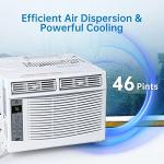 6000-BTU Window Air Conditioner, Wi-Fi Enabled, Up to 250 Sqf, Window AC Units with Cool and Fan Functions, Washable Filter, Adjustable Window Kit, Digital Temperature Display, Remote Control