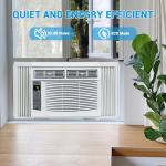 MilleLoom 6,000 Btu Window Air Conditioner, Cools Up to 250 Sq. Ft with Cooling, Dehumidifier, 3 Fan Speed, Window-Mounted Room Ac Window Unit with Remote, Easy Install Kit for Home