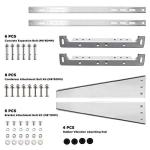 TURBRO Wall Mount Stand for Mini Split Ductless Air Conditioner Heat Pump System, Sturdy Stainless Steel Bracket w/Dual Cross-Bars, Support Condenser up to 550 lbs (7,000 - 24,000 BTU)