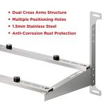 TURBRO Wall Mount Stand for Mini Split Ductless Air Conditioner Heat Pump System, Sturdy Stainless Steel Bracket w/Dual Cross-Bars, Support Condenser up to 550 lbs (7,000 - 24,000 BTU)