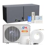 Cooper & Hunter Hyper 18,000 BTU Single Zone Central Mini Split Air to Air Heat Pump System – 1.5 TON Multi-Position Air Handler Unit – 18 SEER – 25FT Installation Kit – 230V