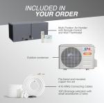 Cooper & Hunter Hyper 18,000 BTU Single Zone Central Mini Split Air to Air Heat Pump System – 1.5 TON Multi-Position Air Handler Unit – 18 SEER – 25FT Installation Kit – 230V