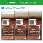 MOOITEK 3" 10Ft PVC Line Set Cover Kit for Ductless Mini Split Air Conditioners, Decorative PVC Slim Line Cover for Central AC & Heat Pumps Systems Tubing Cover White