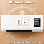 Split Max Air Conditioner, Heating & Cooling, Silent & Energy Efficient Wall Mount or Desktop, with Remote Control for Home 110V (White)