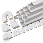 3"14 Ft Mini Split Air Conditioner Line Cover | PVC Decorative Line Cover Kit for Mini Split and Central Air Conditioner & Heat Pumps