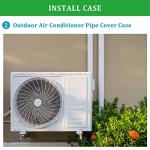 MOOITEK 3" 10Ft PVC Line Set Cover Kit for Ductless Mini Split Air Conditioners, Decorative PVC Slim Line Cover for Central AC & Heat Pumps Systems Tubing Cover White