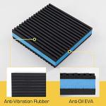 Powrocket 4 Pack Rubber Anti Vibration Pads,3 x 3 x 7/8 inches Heavy Duty EVA Isolation Mats for Air Conditioner,HVAC System,Compressors,Washer and Dryer Blue