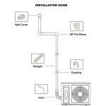 3"14 Ft Mini Split Air Conditioner Line Cover | PVC Decorative Line Cover Kit for Mini Split and Central Air Conditioner & Heat Pumps