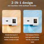 Split Max Air Conditioner, Heating & Cooling, Silent & Energy Efficient Wall Mount or Desktop, with Remote Control for Home 110V (White)