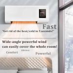 Split Max Air Conditioner, Heating & Cooling, Silent & Energy Efficient Wall Mount or Desktop, with Remote Control for Home 110V (White)