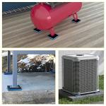 Powrocket 4 Pack Rubber Anti Vibration Pads,3 x 3 x 7/8 inches Heavy Duty EVA Isolation Mats for Air Conditioner,HVAC System,Compressors,Washer and Dryer Blue