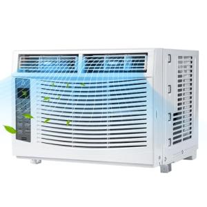 6000btu Window Air Conditioner Units, Fast Cooling 250 Sq.ft. 115V Air Conditioner Window Unit with Remote Controlled, App Controlled, 50db Low Noise,Small Ac Unit for Room Quick Installation