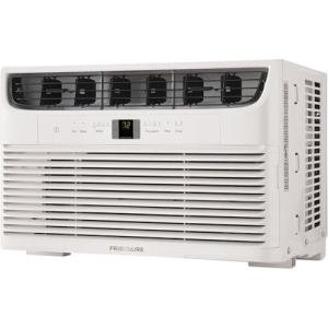 Frigidaire 6,000 BTU Window Air Conditioner and Dehumidifier, 115V, Cools up to 250 Sq. Ft. for Apartment, Dorm Room, Small/Medium Rooms, with Remote Control, White