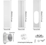 Portable AC Window Kit with 5.1” Exhaust Hose for Sliding Window, Adjustable Air Conditioner Window Vent Kit for Ducting AC Seal Panel for Horizontal&Vertical Window.