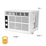 Whirlpool 5,000 BTU 115V Window Air Conditioner & Dehumidifier with Mechanical Controls, Window AC Unit for Apartment, Dorm Room, & Small Rooms up to 150 Square Feet in White