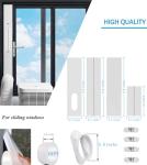 Portable Air Conditioner Window Seal Kit with Coupler,Adjustable Vertical/Horizontal Sliding Window Plate for AC Unit, AC Window Vent Kit Suitable for 5.9”AC Exhaust Hose