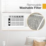 Whirlpool 5,000 BTU 115V Window Air Conditioner & Dehumidifier with Mechanical Controls, Window AC Unit for Apartment, Dorm Room, & Small Rooms up to 150 Square Feet in White