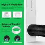 VIVOSUN Window Vent Kit, Portable AC Window Seal Kit, Fit with 4”/6” Ducting & 5.9” Hose for Sliding Window, Adjustable AC Vent Kit for Duct Fans, Air Conditioner, Dryer