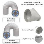 Portable Air Conditioner Window Vent Kit, 5.9 Inch Diameter 59 Inch Length Exhaust Hose,Adjustable Vertical/Horizontal Sliding Window Kit Plate for AC Unit