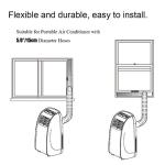 Portable Air Conditioner Window Seal Kit with Coupler,Adjustable Vertical/Horizontal Sliding Window Plate for AC Unit, AC Window Vent Kit Suitable for 5.9”AC Exhaust Hose
