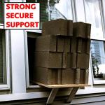 Alpine Hardware American Owned Drillless Drill-Less Window Air Conditioner & Heat Pump Bracket - Window AC Support - Supports Air Conditioners Well Over 200 lbs. - Patented Design No Drilling Model