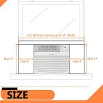 GCGOODS Window Air Conditioner Insulated Foam Panels, Winter Surround Insulation Side Panel with Top Seal Strip for Window AC Unit Indoor, White